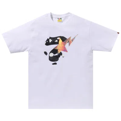 Pre-owned Bape City Camo Ape Face Sta Tee 'white'