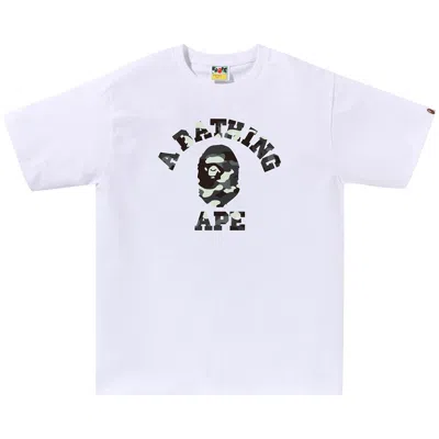 Pre-owned Bape City Camo College Tee 'white' | Men's Size S