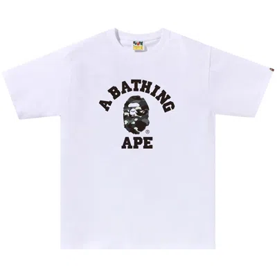 Pre-owned Bape City Camo College Tee 'white/black'