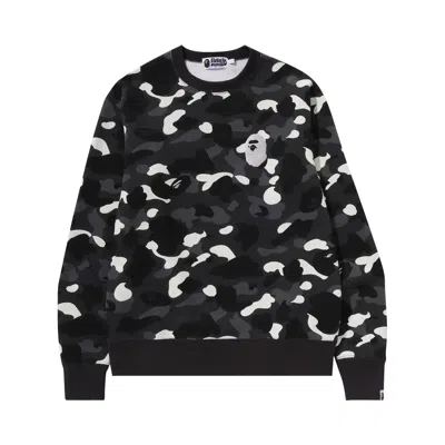 Pre-owned Bape City Camo Large Ape Head Crewneck 'black'