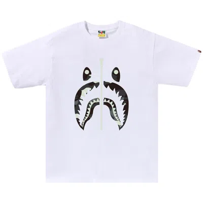 Pre-owned Bape City Camo Shark Tee 'white' | Men's Size L