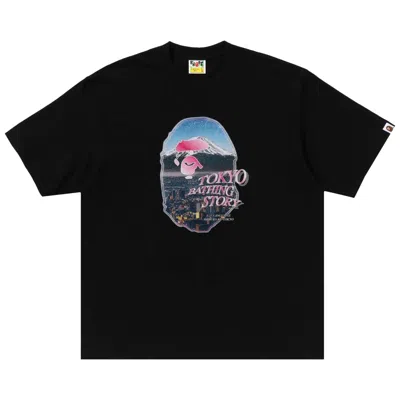 Pre-owned Bape Cityscape Ape Head Relaxed Fit Tee 'black' | Men's Size L