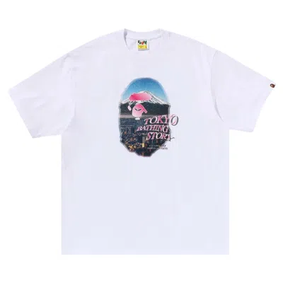 Pre-owned Bape Cityscape Ape Head Relaxed Fit Tee 'white' | Men's Size S