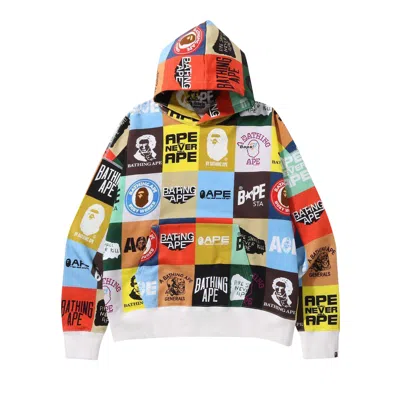 Pre-owned Bape Classic Logo Loose Fit Pullover Hoodie 'multicolor' | Multi-color | Men's Size S