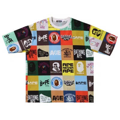 Pre-owned Bape Classic Logo Relaxed Fit Tee 'multicolor' In Multi-color