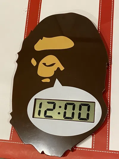 Pre-owned Bape Clock In Brown
