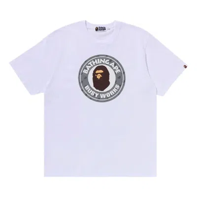 Pre-owned Bape Cloud Head Monogram Busy Works Tee 'white' | Men's Size Xl