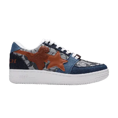 Pre-owned Bape Coach X Sta M2 Low 'denim' In Blue