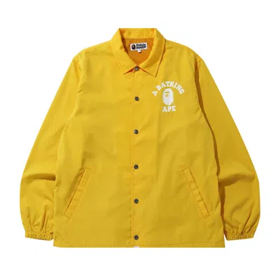 Pre-owned Bape College Coach Jacket 'yellow'