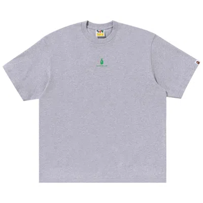 Pre-owned Bape College Logo Relaxed Fit Tee 'grey' | Men's Size M In Gray