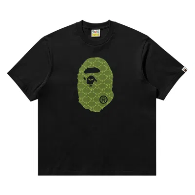 Pre-owned Bape College Monogram Ape Head Relaxed Fit Tee 'black' | Men's Size S