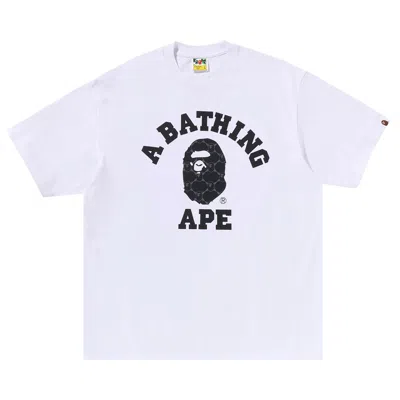 Pre-owned Bape College Monogram College Relaxed Fit Tee 'white' | Men's Size Xl