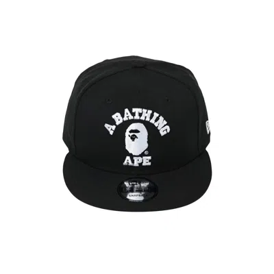 Pre-owned Bape College New Era Snap Back Cap 'black'