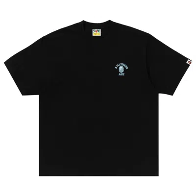 Pre-owned Bape College One Point Relaxed Fit Tee 'black'