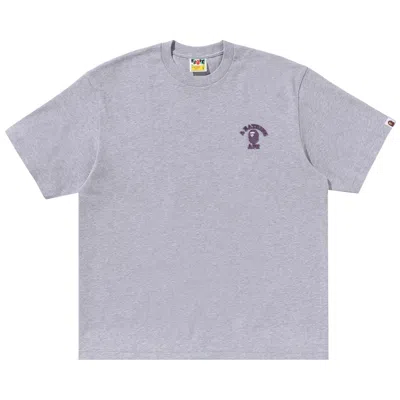 Pre-owned Bape College One Point Relaxed Fit Tee 'grey'