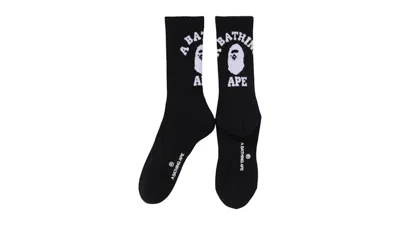 Pre-owned Bape College Socks (ss25) In Black