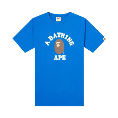 Pre-owned Bape College Tee 'blue'