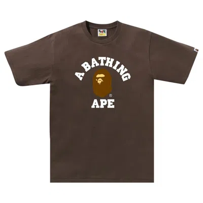 Pre-owned Bape College Tee 'brown' | Men's Size Xl