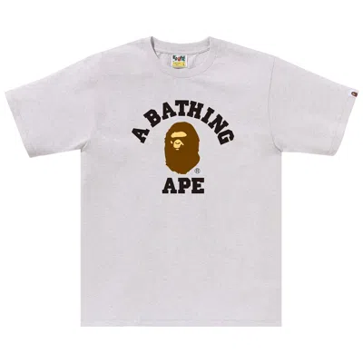 Pre-owned Bape College Tee 'grey' | Men's Size Xl