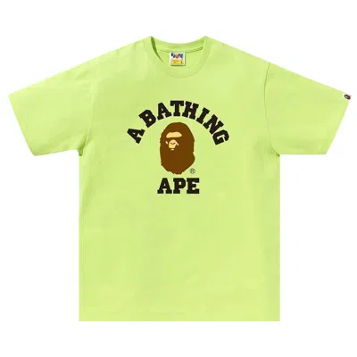 Pre-owned Bape College Tee 'light Green' | Men's Size S