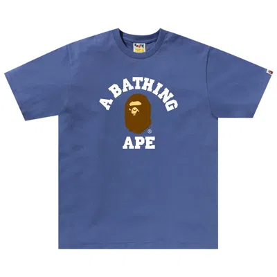Pre-owned Bape College Tee 'navy' 2025 | Blue | Men's Size L