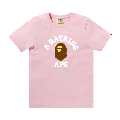 Pre-owned Bape College Tee 'pink'