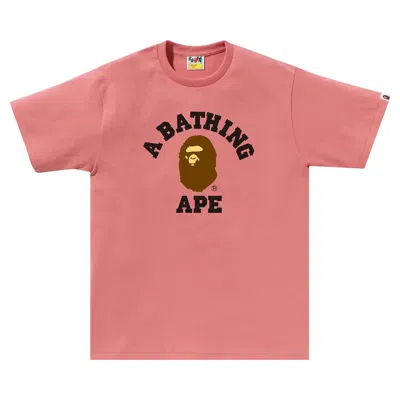 Pre-owned Bape College Tee 'pink'