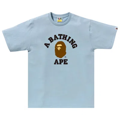 Pre-owned Bape College Tee 'sax' In Blue