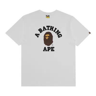 Pre-owned Bape College Tee 'white'