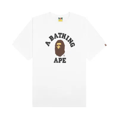 Pre-owned Bape College Tee 'white'
