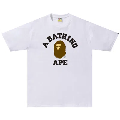 Pre-owned Bape College Tee 'white'