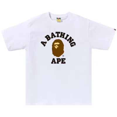 Pre-owned Bape College Tee 'white' | Men's Size Xl