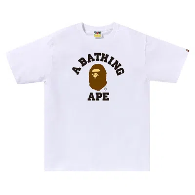 Pre-owned Bape College Tee 'white' | Men's Size Xxxl