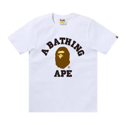 Pre-owned Bape College Tee 'white' | Women's Size M