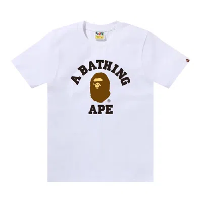 Pre-owned Bape College Tee 'white' | Women's Size M