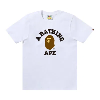Pre-owned Bape College Tee 'white' | Women's Size M