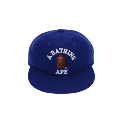 Pre-owned Bape College Wool Cap 'blue'