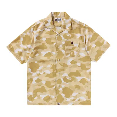 Pre-owned Bape Color Camo Ape Head One Point Shirt 'yellow' | Men's Size M