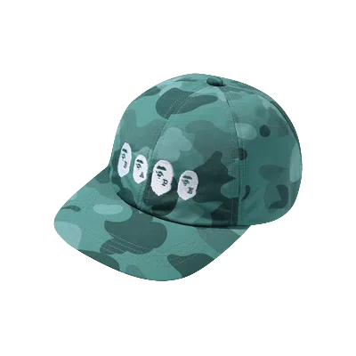 Pre-owned Bape Color Camo Ape Head Panel Cap 'green'