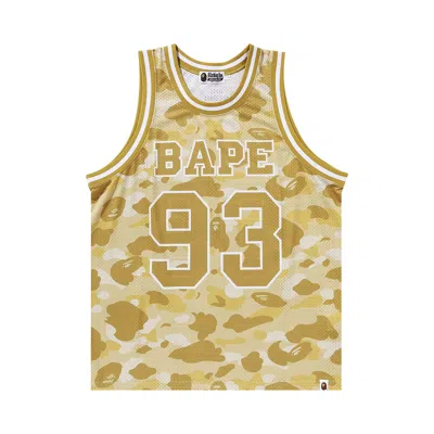 Pre-owned Bape Color Camo Basketball Tank Top 'yellow'