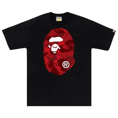 Pre-owned Bape Color Camo Big Ape Head Tee 'black/red' | Men's Size Xxl