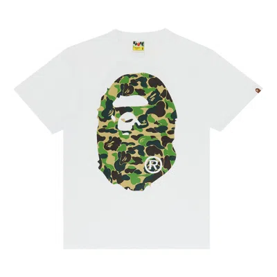 Pre-owned Bape Color Camo Big Ape Head Tee 'white/green' | Men's Size L