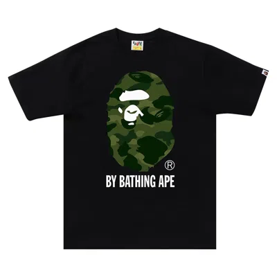 Pre-owned Bape Color Camo By Bathing Ape Tee 'black/green'