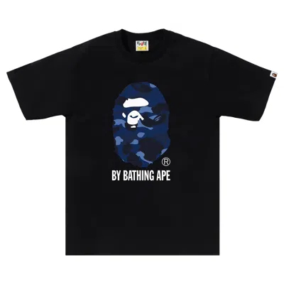 Pre-owned Bape Color Camo By Bathing Ape Tee 'black/navy'