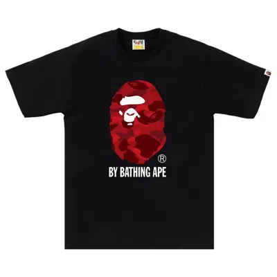 Pre-owned Bape Color Camo By Bathing Ape Tee 'black/red'
