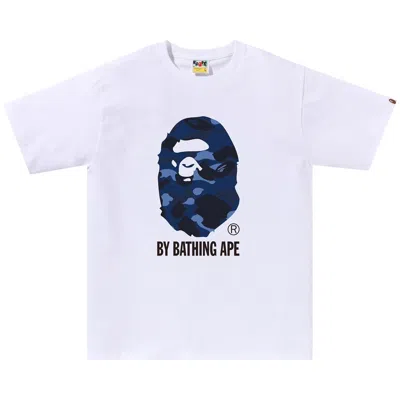 Pre-owned Bape Color Camo By Bathing Ape Tee 'white/navy'