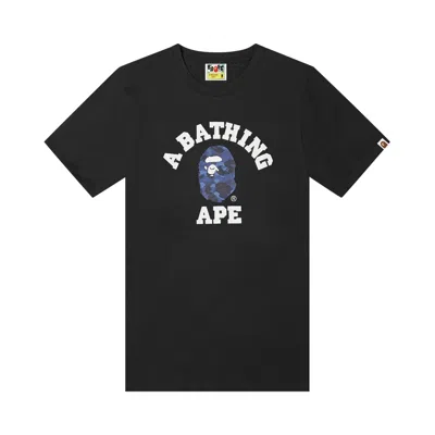 Pre-owned Bape Color Camo College Tee 'black/navy'