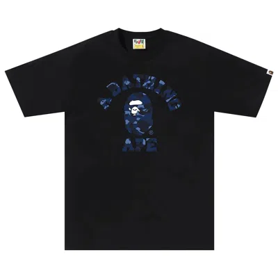 Pre-owned Bape Color Camo College Tee 'black/navy'