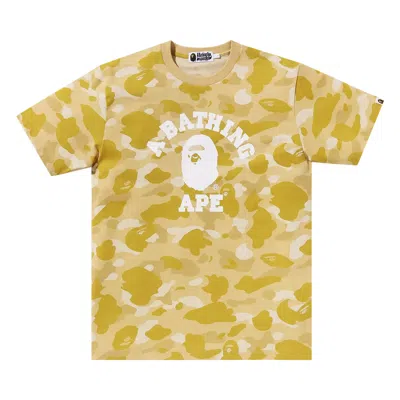 Pre-owned Bape Color Camo College Tee 'yellow'