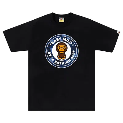 Pre-owned Bape Color Camo Milo Busy Works Tee 'black/navy'